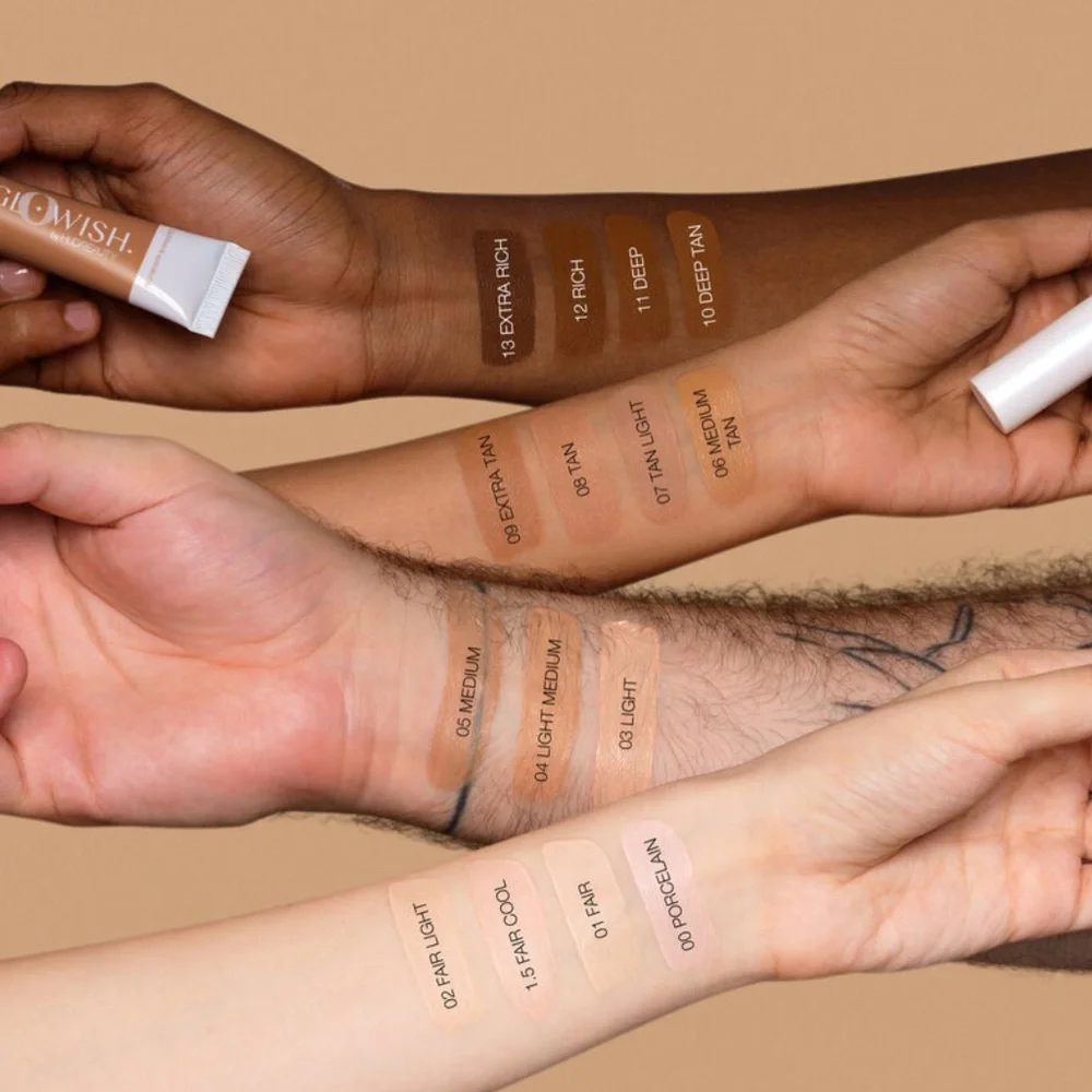 GloWish by HUDABEAUTY Bright Light Hydrating Sheer Vegan Concealer-06 MEDIUM TAN